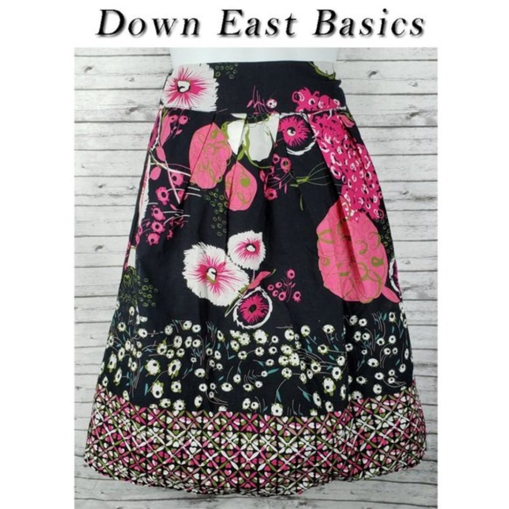 Down East Basics Floral Destiny Skirt Size XS NWT